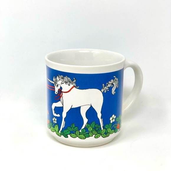 Audrey Christie Unicorn Strawberries Fantasy Mug